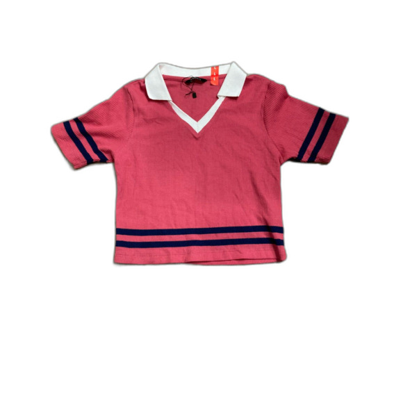 NWT Zudio Pink Crop Shirt Size Large - Picture 1 of 4